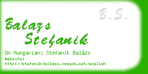balazs stefanik business card